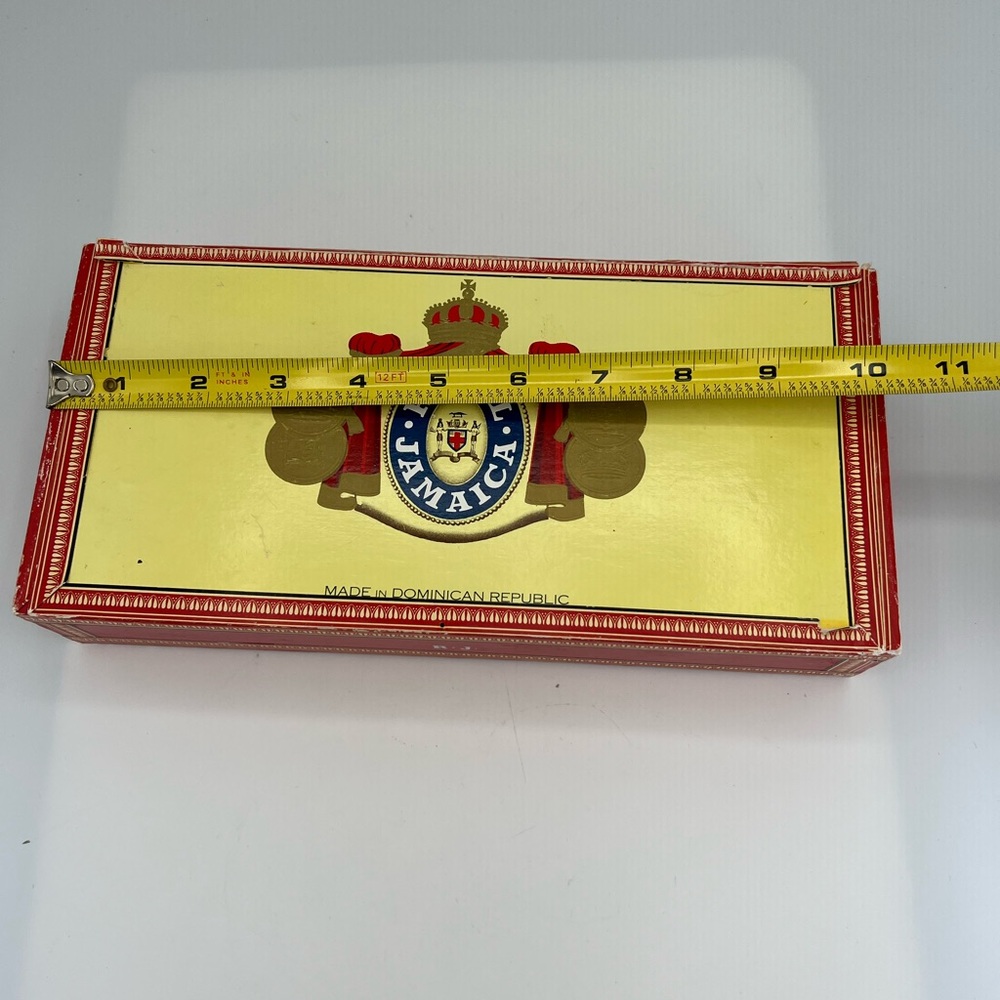 Royal Jamaica Empty Cigar Box Dominican Republic Vintage 10x5” Storage Decor - Picture 8 of 9